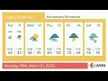 Weather in Minneapolis Minnesota - Monday Mar 10 2025
