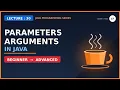 Parameters and arguments in java in hindi L-30 Parameters in java Arguments in java