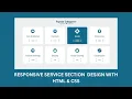 Responsive Service Section Design With HTML CSS