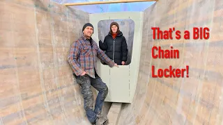 That’s a Big Chain Locker! Building a 50 ft Sailboat From Scratch – Ep. 423 RAN Sailing