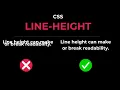 CSS Line-Height Explained in 2 Minutes