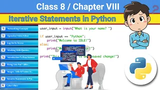 Class 8 Chapter 8 - Iterative Statements in Python CBSE based Iterative Statements NCERT