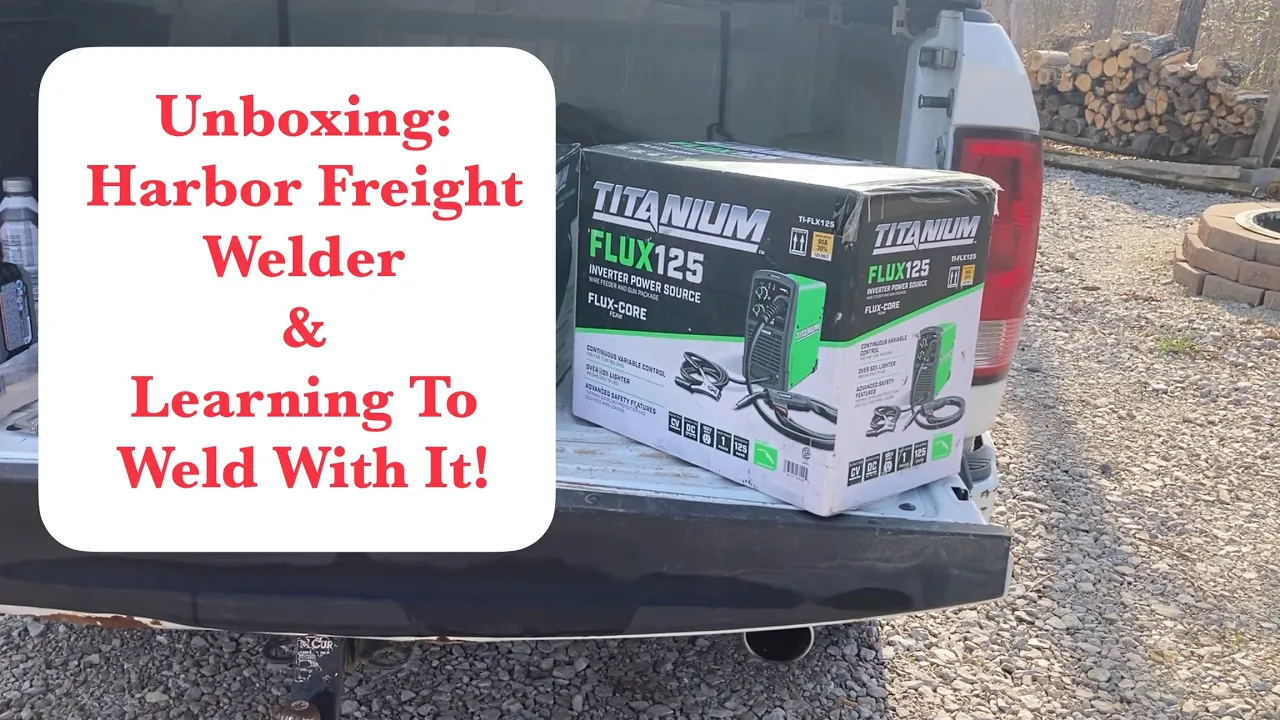Learning to Weld - Titanium Flux 125 Unboxing & Trailer Repair DIY Adventure! (#155)