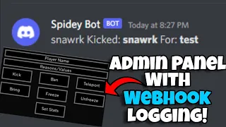 Updated Admin Panel With Webhook Logging Roblox Studio