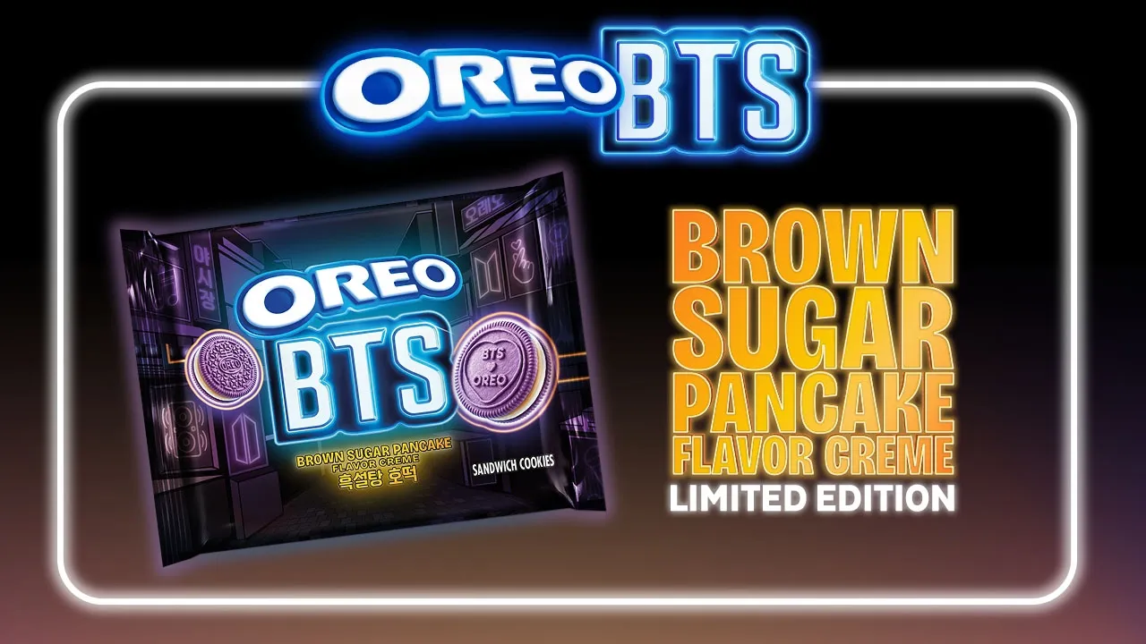 OREO Cookie — OREO BTS Brown Sugar Pancake Flavor Creme Ad (YouTube video ad)