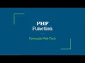 PHP Function in Bangla