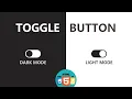 DARK MODE facilmente con un TOGGLE BUTTON desde 0 HMTL CSS JS