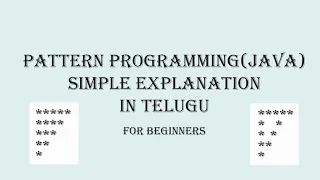 JAVA PROGRAMMING - Inverted and Hollow Inverted Right angled Triangle Pyramid Pattern in Telugu