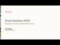 Using Oracle Database as a MongoDB-compatible JSON document store
