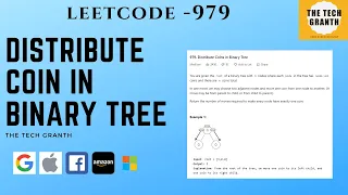 Leetcode 979 Distribute Coins in Binary Tree Java Solution Explained in details