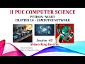 SECOND PUC COMPUTER SCIENCE CHAPTER 10 - COMPUTER NETWORK SESSION