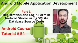 Tutorial 54 Part 1 - Registration and Login Form in Android Studio using SQLite Database Source Code