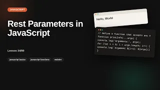 Rest Parameters in JavaScript JavaScript Tutorial for Beginners