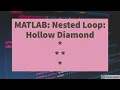 MATLAB Nested Loop HOLLOW Diamond