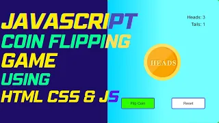 JavaScript Coin Flipping Game using HTML CSS JS JavaScript Projects Coin Toss Game Project