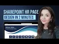 Create a SharePoint Intranet HR Page in 2 Minutes