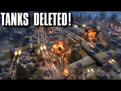 Royal Air Force Obliterated Every Axis Tank in Sight - 4v4 - Company of Heroes 3