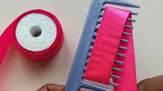 Download Super Easy Ribbon Flower Craft idea with Hair Comb | Easy Hand Embroidery Flower Tutorial MP3