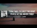 Can't Swim - sometimes you meet the right people at the wrong times (Lyrics)
