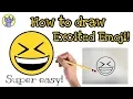 How to draw excited emoji step by step