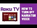 Roku TV How To Turn Off Voice - Roku TV Turn Off Narrator