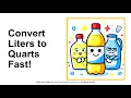 Convert 2 liters to US liquid quarts