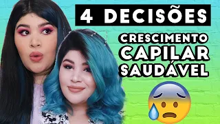 😵 4 DECISÕES que eu tomei pro meu CABELO CRESCER SAUDÁVEL [Crescimento Capilar]