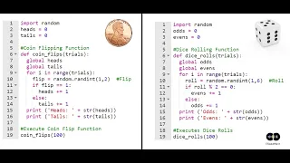 Python Day 28 Simulating Coins and Dice Probability