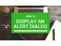 How to display Alert Dialog in Android