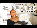 How to create a PRODUCTIVE STUDY SCHEDULE time management tips for students