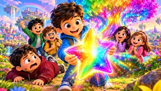 🌈 Jadui Rainbow Star Gayab Ho Gaya! 😱 _ 5 Doston Ne Gaon Ka Jadui Ped Kaise Bachaya | Hindi Story