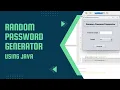 Random Password Generator using Java Project Demonstration