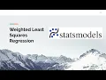 Weighted Least Squares with statsmodels