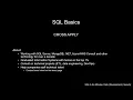 SQL Basics How To Use A CROSS APPLY and Why