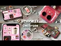Decorating iPhone 12 mini red Aesthetics home screen customization