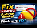 Folder is not empty error 0x80070091 when deleting a folder - causes and solutions
