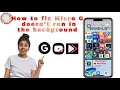 How to fix microG does not run in the background