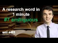 AMBIGUOUS definition AMBIGUOUS pronunciation AMBIGUOUS in a sentence AMBIGUOUS meaning