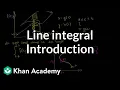 Introduction to the line integral Multivariable Calculus Khan Academy