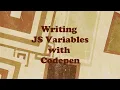 JS Variables in Codepen