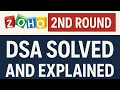 Zoho Day 1 DSA 2nd Round Coding Interview Question Solved Explained 2 Approaches Manual O