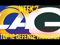 Top 12 Defense DST Rankings Week 2 Fantasy Football
