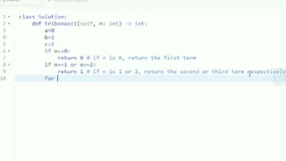 N-th Tribonacci Number Leetcode - 1137 Python Coding Interview