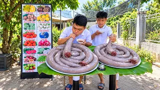 Hưng Vlog - Trò Chơi Kể Tên Các Loại Trái Có Nhiều Hạt Thi Ăn Lòng Lợn Nhanh Nhất Nhận Thưởng 500$