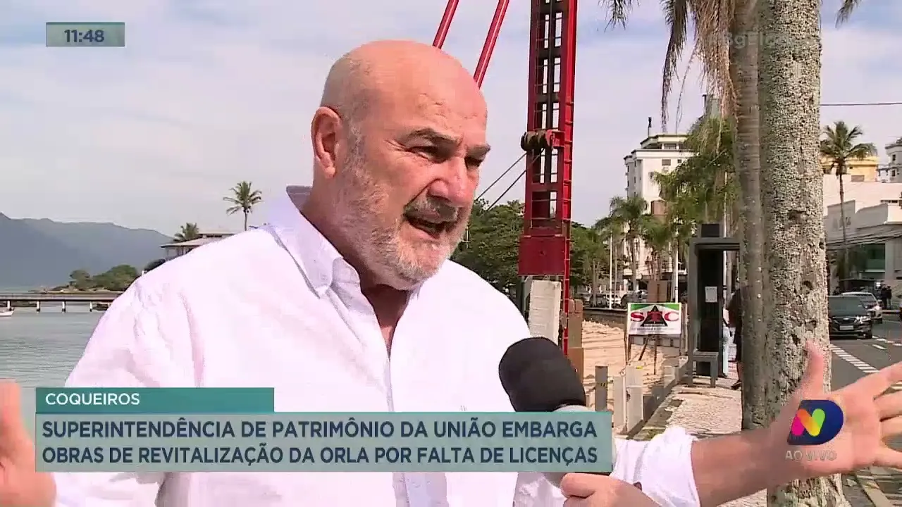 Superintendência de Patrimônio da União embarga obras de revitalização da Orla de Coqueiros