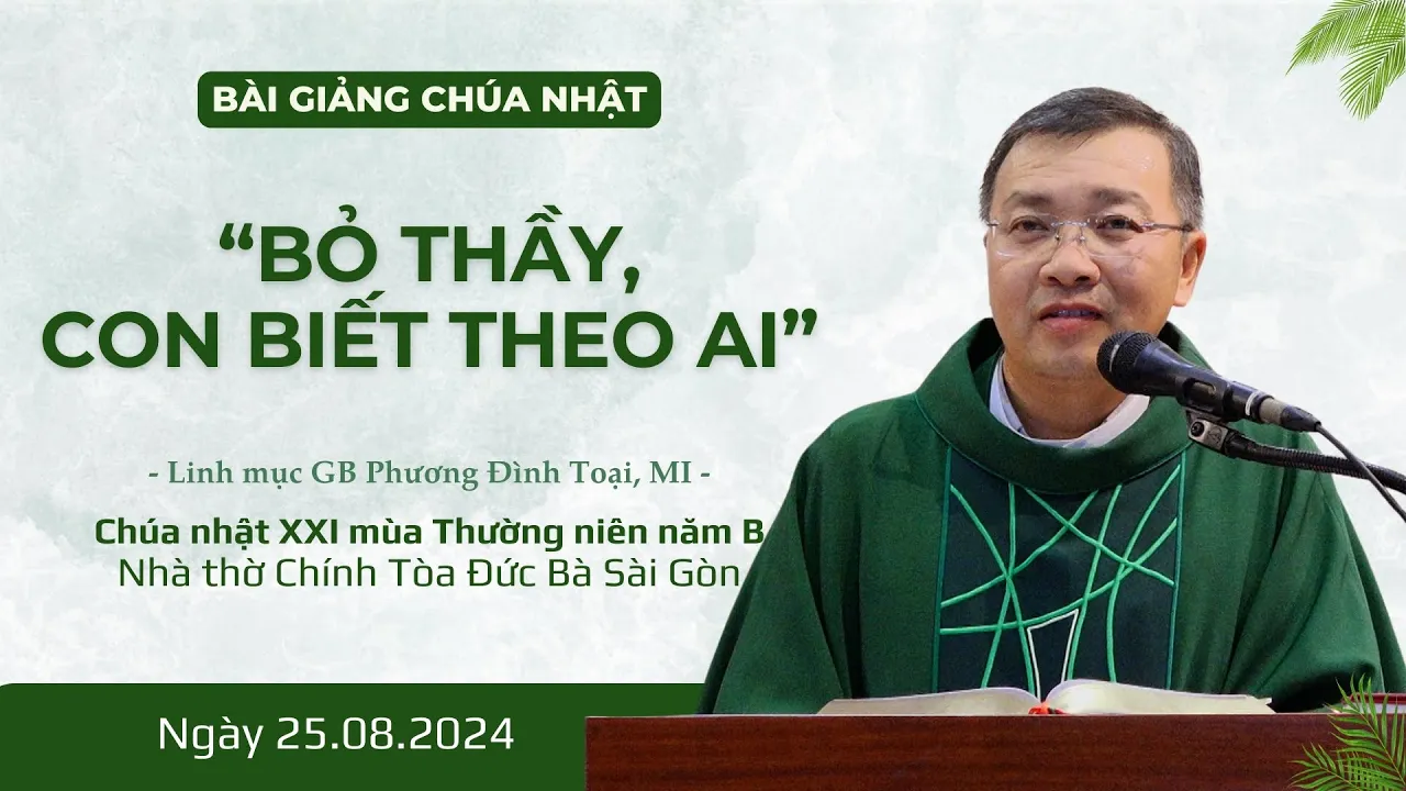 Outline Video "Bỏ Thầy, con biết theo ai" - Lm GB Phương Đình Toại, MI | CN XXI TN năm B