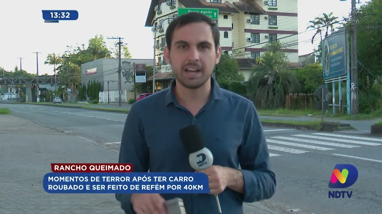 Homem tem carro roubado e é feito de refém em Rancho Queimado