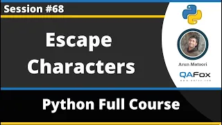 Escape Characters in Python Python Tutorial - Part 68