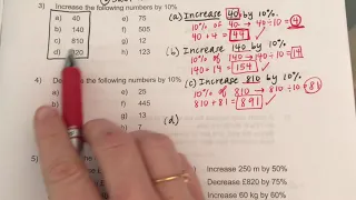 Percent Non-Calculator