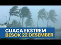 WASPADA! PERINGATAN DINI CUACA EKSTREM BESOK SENIN 22 DESEMBER 2025, CEK WILAYAH ANDA